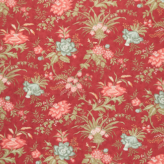 Rendezvous - Romantic Toile Crimson Yardage