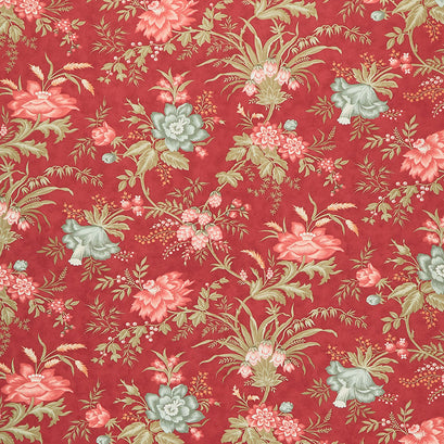 Rendezvous - Romantic Toile Crimson Yardage