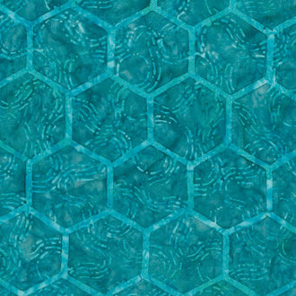 Chromatic Batiks - Hexies Teal Aruba Yardage