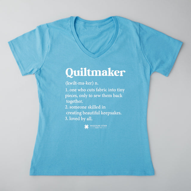 Quiltmaker T-shirt - Aquatic Blue 2XL Primary Image