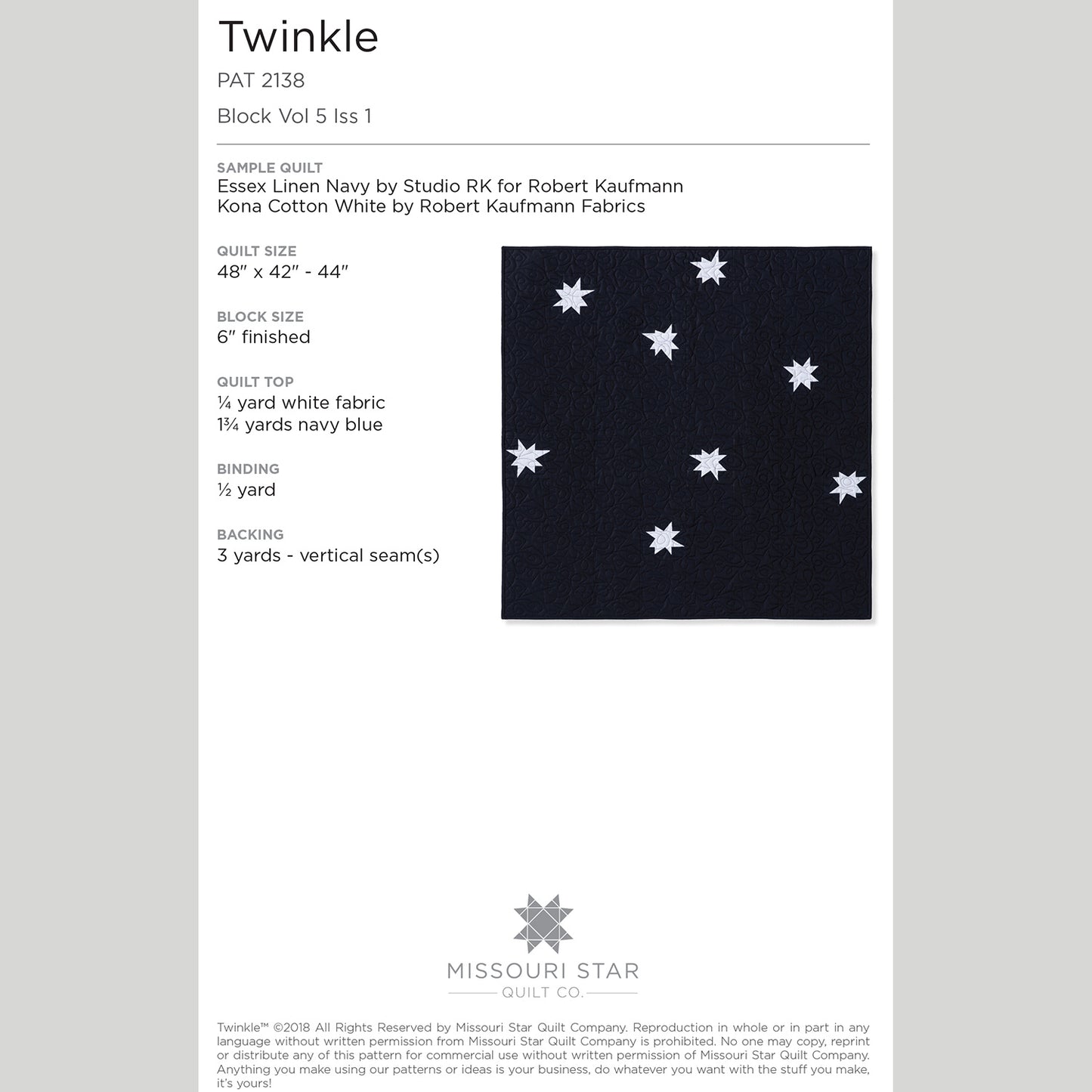 Digital Download - Twinkle Pattern by Missouri Star Alternative View #1