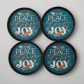 Peace, Joy, Love Mason Jar Lid Coaster