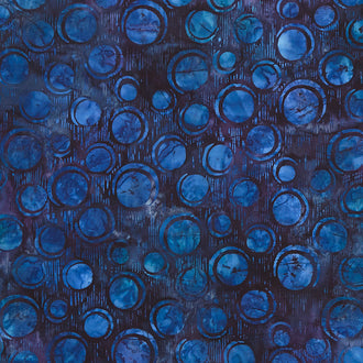 Artisan Batiks Bubble Blues - Bubbles Night Yardage