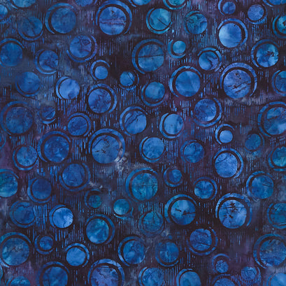 Artisan Batiks Bubble Blues - Bubbles Night Yardage