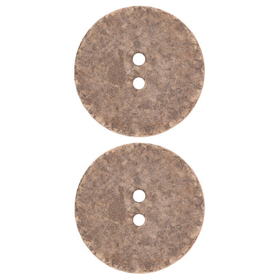 Recycled Cotton 23mm Buttons - Medium Brown