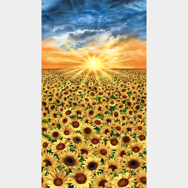 Novelty - Timeless Treasures - Sunflower Sunset Panel Primary Image