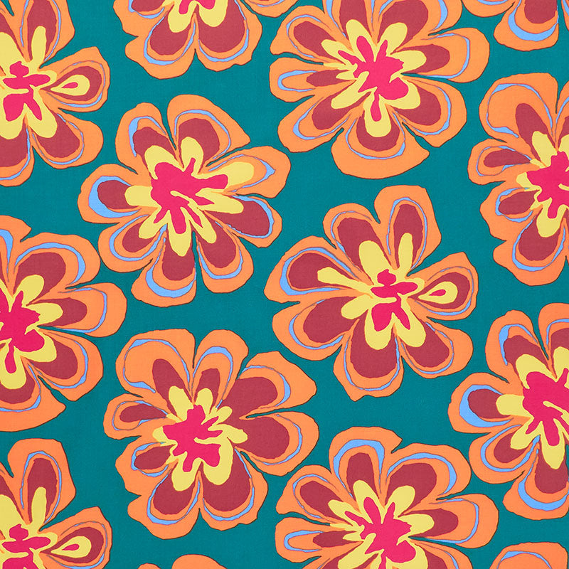 Kaffe Fassett Collective - February 2023 - Darker ColorwayFunky Floral Forest Yardage Primary Image