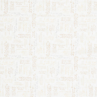 Hydrangea Mist - Word Toss Cream Yardage