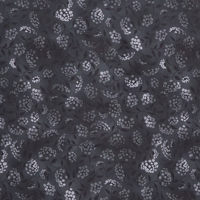 Fusions Wide - Flowers Black 108" Wide Backing