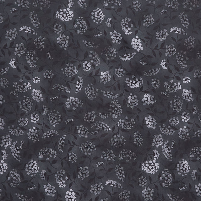 Hey Y'all Quilt Fabric - Wildflowers Large Floral in Black on