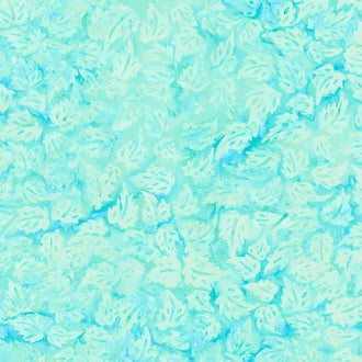 Savannah Batiks - Leaves Light Lagoon Yardage
