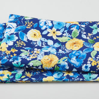 Blue Muse - Peak Bloom Navy 2 Yard Cut
