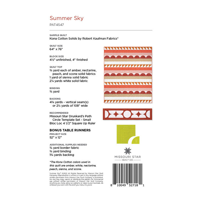 Summer Sky Quilt Pattern by Missouri Star Alternative View #1