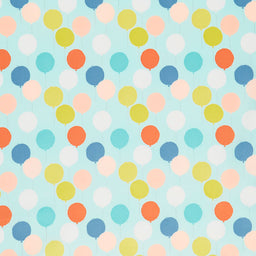 Delivered with Love - Balloons Light Aqua Yardage Primary Image