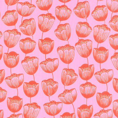 Firefly - Magic Tulips Orchid Metallic Yardage