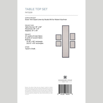 Table Top Set Pattern by Missouri Star Alternative View #1