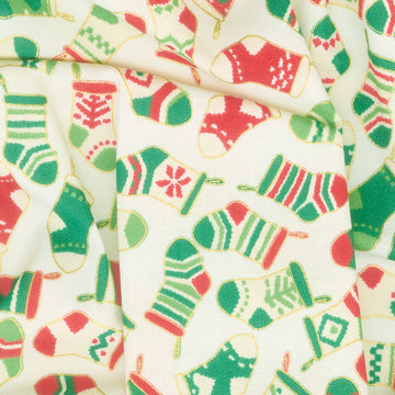 Holiday Charms - Holiday ColorstoryStockings Cream Yardage Alternative View #1