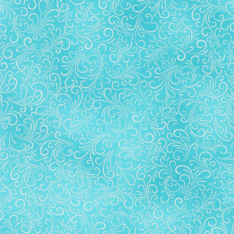 Joli Bijou - Swirl Aquamarine Metallic Yardage Primary Image
