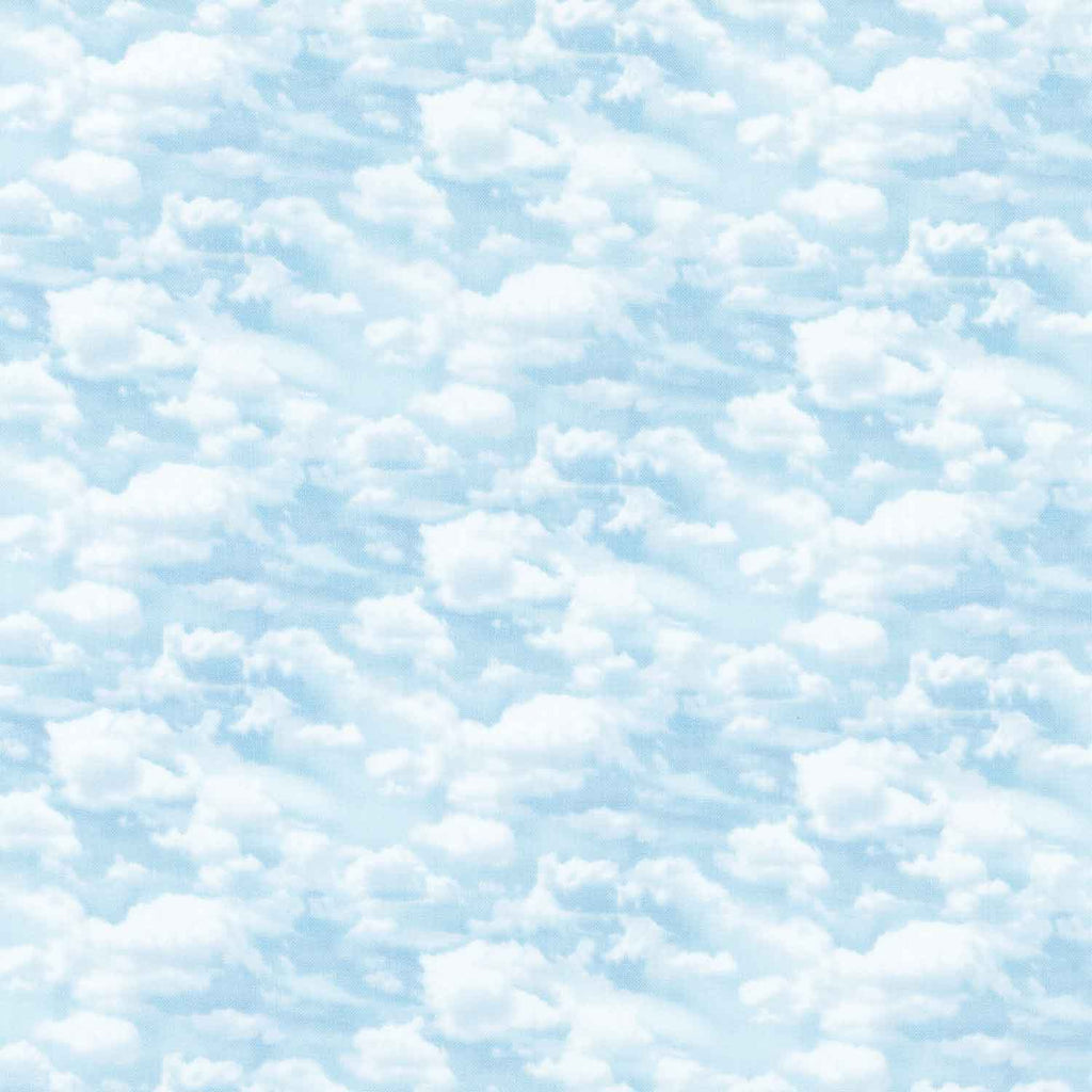 Naturescapes - Clouds Light Blue Yardage Primary Image