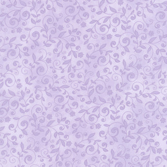 Spring Awakening - Scroll Lilac Yardage
