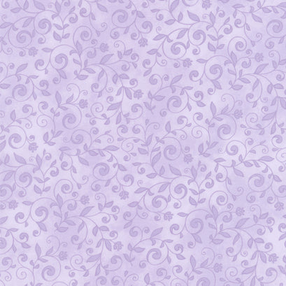 Spring Awakening - Scroll Lilac Yardage