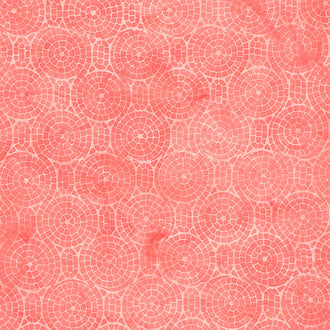 Bits and Pieces Batiks - Circles Red Tangy Yardage
