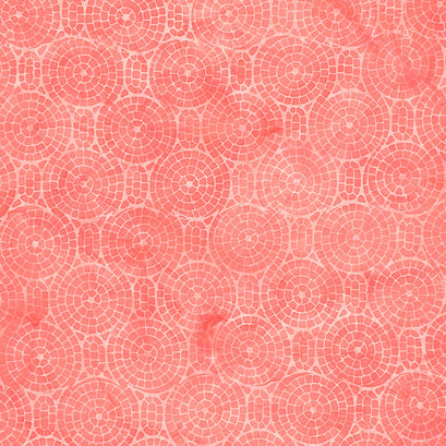 Bits and Pieces Batiks - Circles Red Tangy Yardage