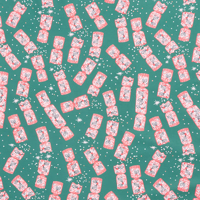 Merry Kitchmas - Crackers Green Yardage
