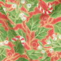 Merry Manor Metallic - Holly Crimson Yardage Alternative View #1