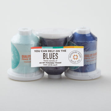 Missouri Star Blues 40 Wt Polyester Thread Stash Builder 3 Pack Alternative View #1