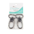 Emmaline 1" Designer Profile Swivel Snap Hooks - Set of Two Gunmetal Alternative View #1