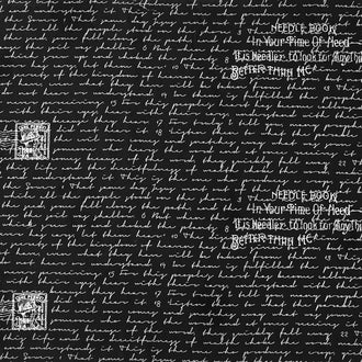 Sew Journal - Sewer Parable Text Black Yardage