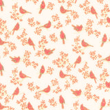 Holiday Charms - Birds Ivory Metallic Yardage Primary Image