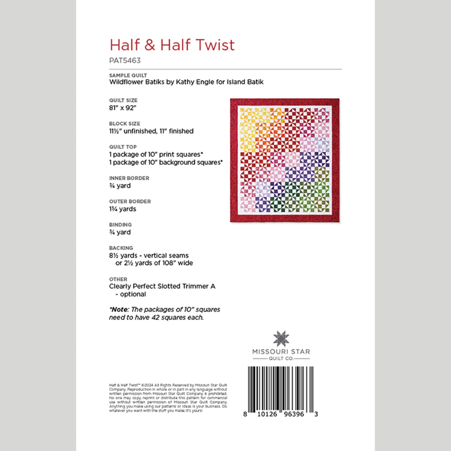 Half & Half Twist Quilt Pattern by Missouri Star Alternative View #1