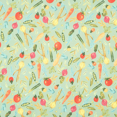 Farm Fresh - Veggies Sage Yardage