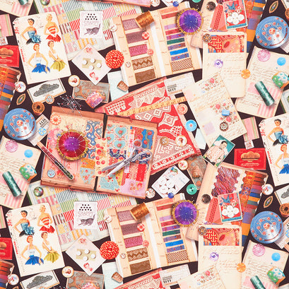 Vintage Sewing Stash - Sewing Collage Multi Yardage