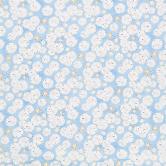 Coastal Sanctuary - Sand Dollars Blue Yardage