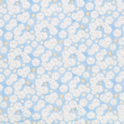 Coastal Sanctuary - Sand Dollars Blue Yardage