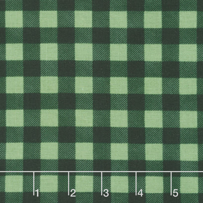 Holly Berry Tree Farm - Buffalo Plaid Holly Green Yardage