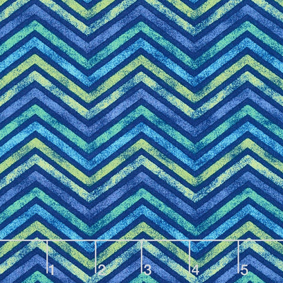Delaney - Chevron Navy Yardage