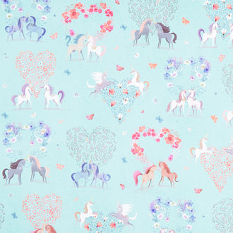 Unicorn Meadow - Unicorns Aqua Yardage