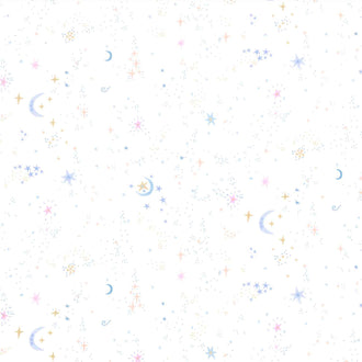 Rebel Knights - Starry Night White Yardage