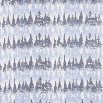 Wild Woods Lodge - Tree Stripe Blue Yardage