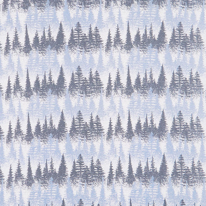 Wild Woods Lodge - Tree Stripe Blue Yardage