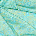 Gingko Garden - Ginkgo Blender Turquoise Metallic Yardage Alternative View #1