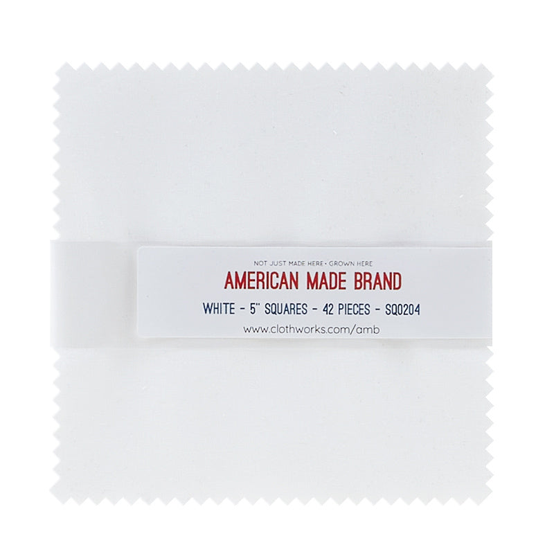 American Made Brand Cotton Solids White Charm Pack Primary Image