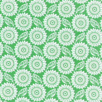 Sunflowers in my Heart - Tournesol Shamrock Yardage