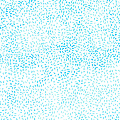 Morning Glory Batiks - Seeds Teal Icicle Yardage
