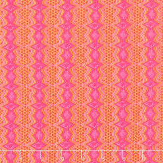 Vintage Soul - Stripe Crewel Hot Pink Yardage