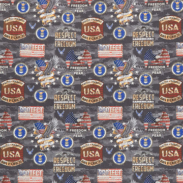 Military - Air Force Camo Flag Multi Yardage Primary Image